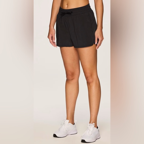 Women’s RBX Black/White Active Running Shorts, size Large - Picture 1 of 5